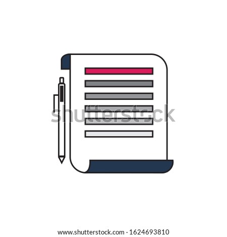 Signing Agreement icon flat design