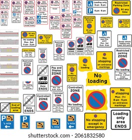 Signing Arrangement For A Bus Stop During The Daytime And A Loading Bay Overnight, Road Signs In The United Kingdom