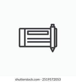 Signing chequelinesimple icon in line style.
