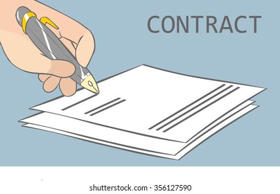 signing contract 