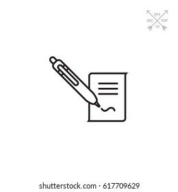 Signing contract