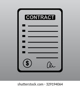 signing of a contract vector illustration