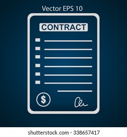 signing of a contract vector illustration