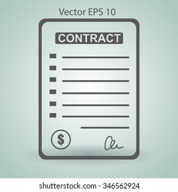 signing of a contract vector illustration