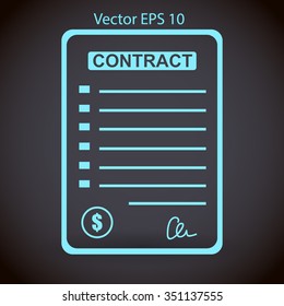 signing of a contract vector illustration