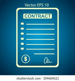 signing of a contract vector illustration