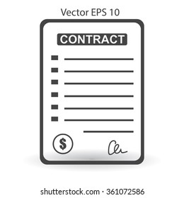 signing of a contract vector illustration