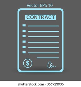 signing of a contract vector illustration