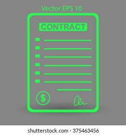 signing of a contract vector illustration