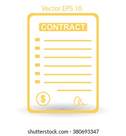 signing of a contract vector illustration