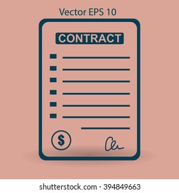 signing of a contract vector illustration