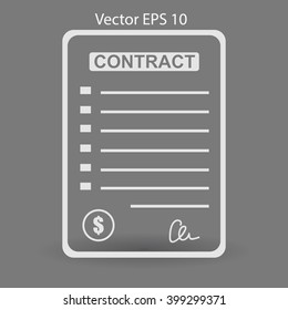 signing of a contract vector illustration