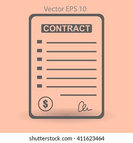 signing of a contract vector illustration