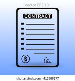 signing of a contract vector illustration