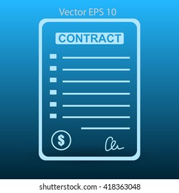 signing of a contract vector illustration