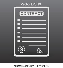 signing of a contract vector illustration