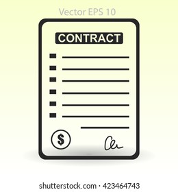 signing of a contract vector illustration