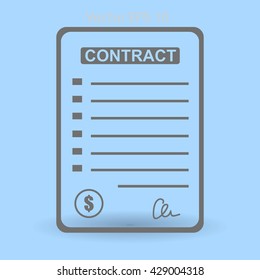 signing of a contract vector illustration