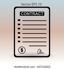 signing of a contract vector illustration