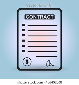 signing of a contract vector illustration