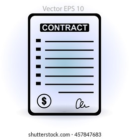 signing of a contract vector illustration