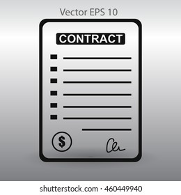 signing of a contract vector illustration