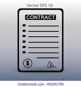 signing of a contract vector illustration