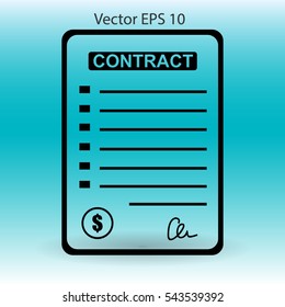 signing of a contract vector illustration