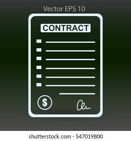 signing of a contract vector illustration