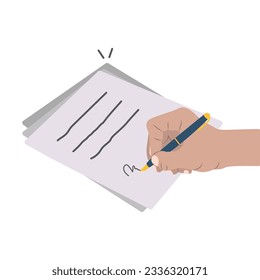 Signing Hand Icon Vector Design.