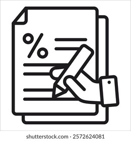 Signing Icon Element For Design