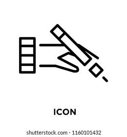 Signing icon vector isolated on white background, Signing transparent sign , line symbol or linear element design in outline style