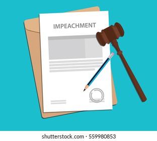 signing impeachment concept illustration