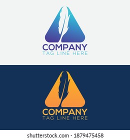 Diseño del logotipo de firma. Pluma creativa, logo del icono de la pluma. Vector, Ilustración.
