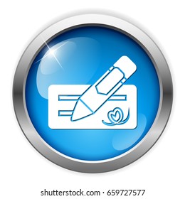 signing money check icon