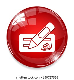 signing money check icon
