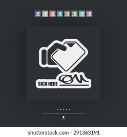 Signing up for receipt document