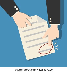 Signing sign contract paper document