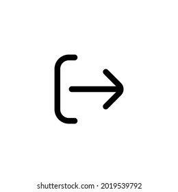 Sign-out icon vector isolated on white background