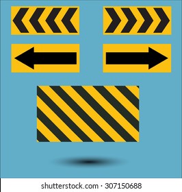 Signpost ahead with the construction.