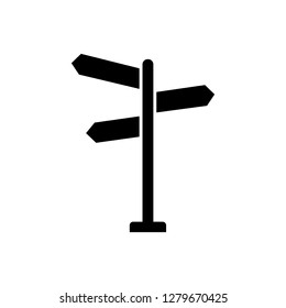signpost, arrow, direction, information icon.