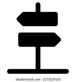 Signpost Both Direction Left Right Signaling Stock Vector (Royalty Free ...