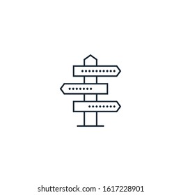 Signpost creative icon. From Travel icons collection. Isolated Signpost sign on white background