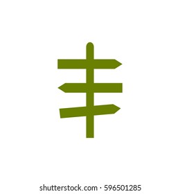 Signpost. Crossroad icon