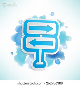 Signpost design,water colour design,clean vector