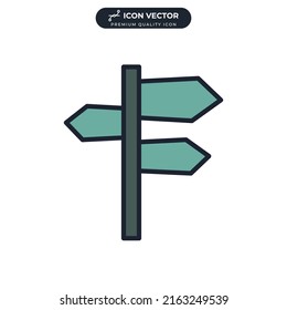 signpost. direction sign icon symbol template for graphic and web design collection logo vector illustration