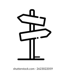 Signpost, direção - ícone de vetor