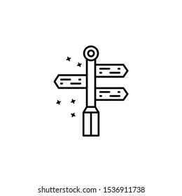 Signpost directions icon. Element of maps and navigator icon