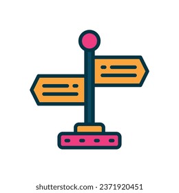 signpost filled color icon. vector icon for your website, mobile, presentation, and logo design.