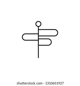 Signpost filled outline icon